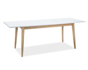 Стол обеденный Signal Cesar 120(165)x68 Белый мат Дуб